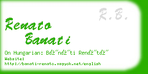 renato banati business card